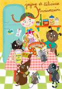 C&eacute;l&eacute;bration gourmande avec des animaux joyeux